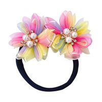 Mode Enfants De Chignon Chignons Chignons Gadget Arc Coloré Fleur Souches Coiffe main image 2