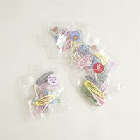 Korean Style Children's Candy Color Star Geometric Dripping Oil Metal Bb Clip Hairpin 10 Pcs Set main image 1