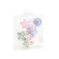 Korean Style Children's Candy Color Star Geometric Dripping Oil Metal Bb Clip Hairpin 10 Pcs Set main image 4