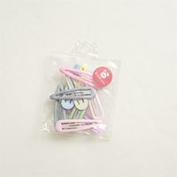 Korean Style Children's Candy Color Star Geometric Dripping Oil Metal Bb Clip Hairpin 10 Pcs Set sku image 4