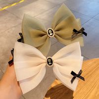 Fashion Fruit Green Bow Pearl Spring Clip Girly Simple Ponytail Hair Clip main image 1