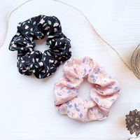 Simple Style Color Of Leaves And Flowers Cloth Hair Rope Wholesale main image 1