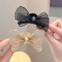 Fashion Double-sided Bow Shaped Small Hair Clip Hair Accessories Side Rhinestone main image 5