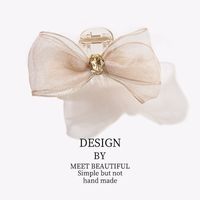 Fashion Double-sided Bow Shaped Small Hair Clip Hair Accessories Side Rhinestone sku image 2
