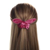 Fashion Non-inverted Velvet Rabbit Ears Solid 
color Hair Rope main image 4