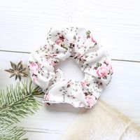 Korean Style Flowers Printed Cloth Hair Rope Hair Ornament Wholesale main image 5