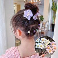 Korean Style Summer Children's Flower Updo Rod Headband Hair Accessories main image 5
