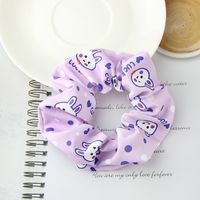 Spring And Summer New Rabbit Head Printing Children's Rubber Band Hair Rope main image 1