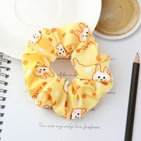 Spring And Summer New Rabbit Head Printing Children's Rubber Band Hair Rope main image 3