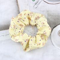 Summer Pansy Pattern Chiffon Hair Accessories Floral Pleated Ladies Hair Rope Wholesale main image 3