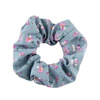 Summer Pansy Pattern Chiffon Hair Accessories Floral Pleated Ladies Hair Rope Wholesale main image 4