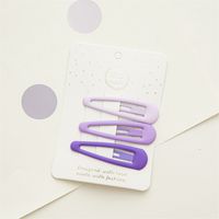 Einfache Lila Farbe Serie Kinder Herz Form Stern Geometrische Metall Bb Clip Haar Zubehör sku image 4