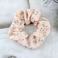 Summer Pansy Pattern Chiffon Hair Accessories Floral Pleated Ladies Hair Rope Wholesale sku image 6
