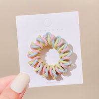 Colorido Alta Elasticidad Plástico Teléfono Línea De Pelo Anillo Femenino Verano Cabeza Cuerda sku image 1