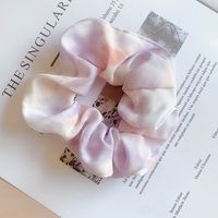 Spring And Summer New Tulle Satin Tie-dye Ladies Hair Rope Rubber Band sku image 17