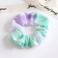 Spring And Summer New Tulle Satin Tie-dye Ladies Hair Rope Rubber Band sku image 7