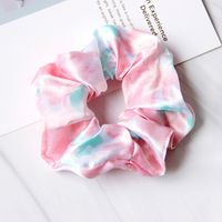 Spring And Summer New Tulle Satin Tie-dye Ladies Hair Rope Rubber Band sku image 3