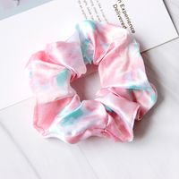 Printemps Et Été Nouveau Tulle Satin Tie-dye Dames Cheveux Corde Bande De Caoutchouc sku image 3