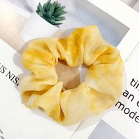 Spring And Summer New Tulle Satin Tie-dye Ladies Hair Rope Rubber Band sku image 16