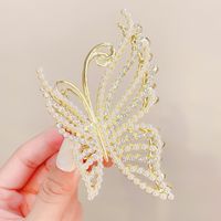 Korean Style Butterfly Flower Rhinestone Pearl Metal Hair Clip Hair Accessories sku image 6