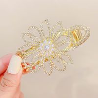 Accesorios Para El Cabello De Clip De Metal De Perlas De Diamantes De Imitación De Flor De Mariposa De Estilo Coreano sku image 5