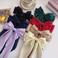 Korean Style Satin Bow Ribbon Hairpin Cloth Clip Hair Accessories main image 2