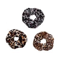 Korean Style Flannel Leopard Print Hair Rope Headdress Wholesale main image 4