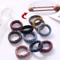 Koreanischen Stil Hohe Elastische Gummi Haar Krawatte Nahtlose Dicken Haar Seil Ornament main image 5