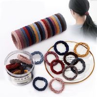Koreanischen Stil Hohe Elastische Gummi Haar Krawatte Nahtlose Dicken Haar Seil Ornament main image 6