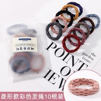 Korean Style High Elastic Rubber Hair Tie Seamless Thick Hair Rope Ornament sku image 3