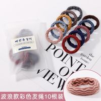 Koreanischen Stil Hohe Elastische Gummi Haar Krawatte Nahtlose Dicken Haar Seil Ornament sku image 7