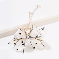 Fashion Mesh Bow Grip Women's Summer Retro Clip Summer Polka Dot Hair Accessories sku image 2