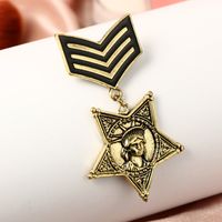 Clothing Decorative Jewelry Vintage Head Portrait Star Shaped Brooch main image 3