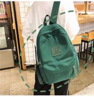 Fashion Solid Color High School Students Casual Waterproof Backpack Hx190427119655 sku image 2