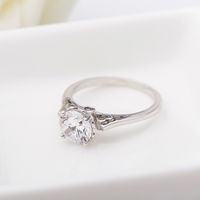 Jinse Fünf-gesetz-ring Kupfer Eingelegter 3a Zirkon Einfacher Einzel Diamant Verlobung Sring Koreanische Mode Ring sku image 11