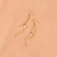 Pearl S-shaped Tassel Retro No Ear Piercing Required Ear Studs main image 3