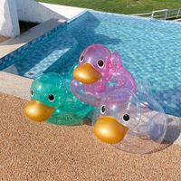 Cute Thickened Children's Transparent Duck Underarm Swimming Ring main image 5