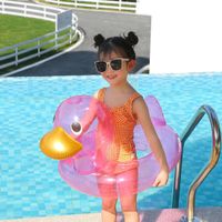 Cute Thickened Children's Transparent Duck Underarm Swimming Ring sku image 5