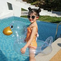 Cute Thickened Children's Transparent Duck Underarm Swimming Ring main image 2
