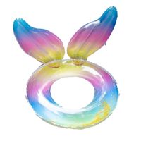 New Rainbow Sequined Mermaid Crown Shaped Swimming Ring Adult main image 4