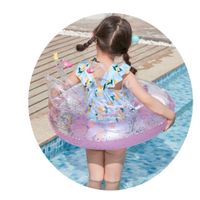 Fashion Sequined Swan Shaped Circle Swim Ring Children's Inflatable Pedestal Ring main image 5