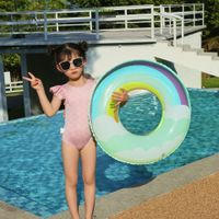 Fashion Thickened Sequins Children Rainbow Clouds Travel Swim Ring main image 6