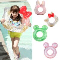 New Cat Head Rabbit Shaped Mermaid Adult Inflatable Water Swimming Ring main image 3