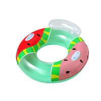 Adult Double-color Watermelon Shaped Handle Swim Ring Thick Portable main image 5