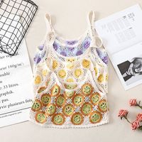 Spring And Summer New Style Crocheted Hollow Knitted Sling Vest Top main image 3
