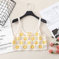 Spring And Summer New Style Crocheted Hollow Knitted Sling Vest Top main image 5