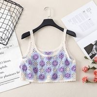 Spring And Summer New Style Crocheted Hollow Knitted Sling Vest Top main image 6