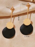 New Simple Resin Solid Color Round-shaped Decor Earrings main image 5