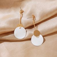 New Simple Resin Solid Color Round-shaped Decor Earrings main image 3