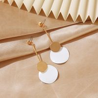 New Simple Resin Solid Color Round-shaped Decor Earrings main image 4